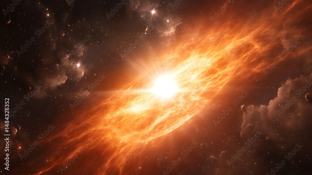 Obraz premium Cosmic explosion in space