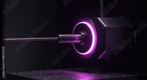 Precision instrument with glowing ring for advanced manufacturing processes