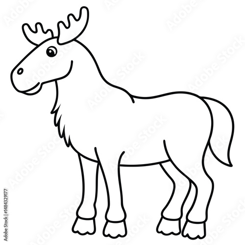 Moose vector illustration white background