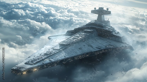 Fototapeta Naklejka Na Ścianę i Meble -  Pilot seat in futuristic space cockpit high resolution picture