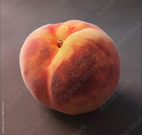 Bright Golden Peach with a Hint of Red Blush, Photographed in Soft Light