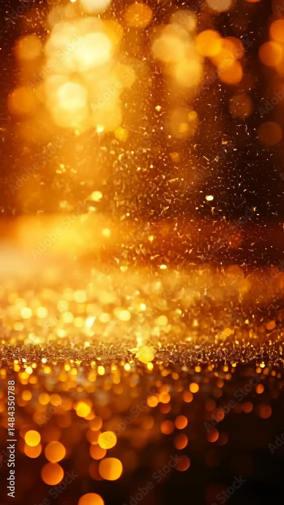 Golden glitter bokeh background Golden glitter bokeh background