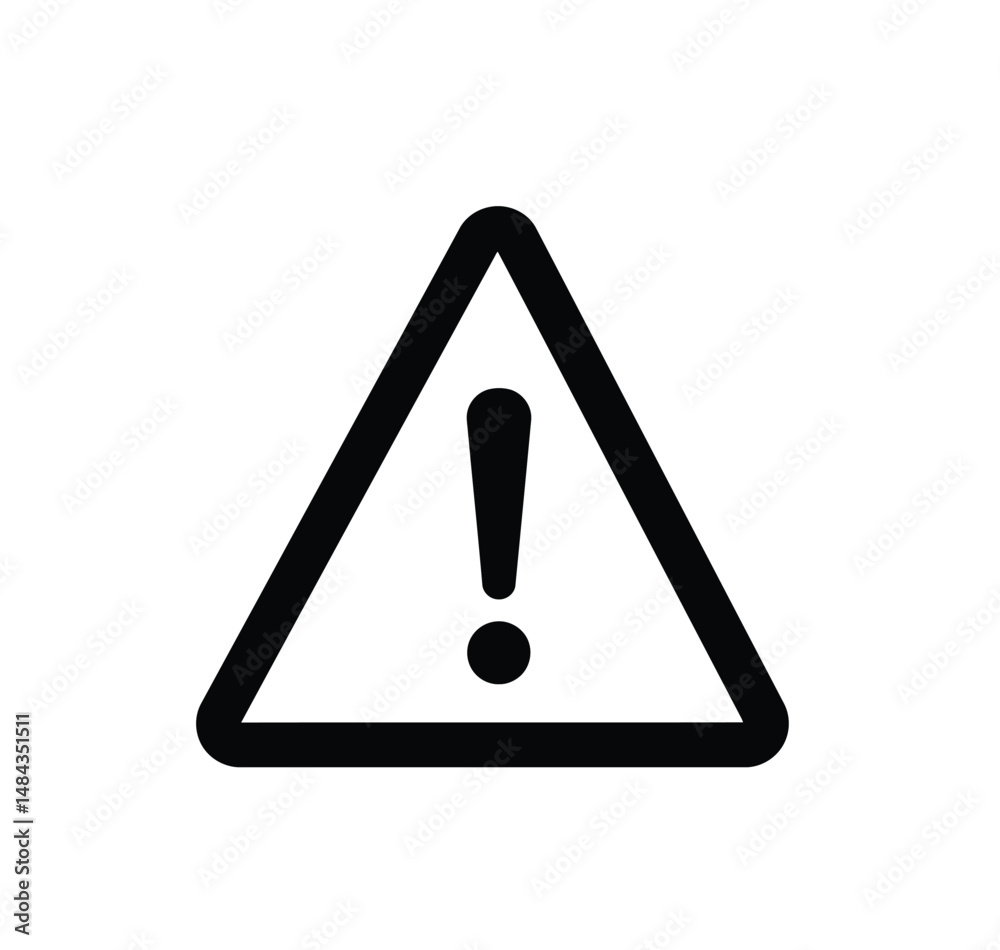 Caution sign silhouette. This image is a black silhouette of a triangular caution sign with an exclamation mark, indicating a warning or potential hazard. Vector clipart illustration design. Caution sign silhouette. This image is a black silhouette of a triangular caution sign with an exclamation mark, indicating a warning or potential hazard. Vector clipart illustration design.