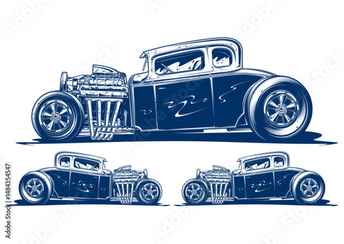 Vector Hot Rod Vector Clipart