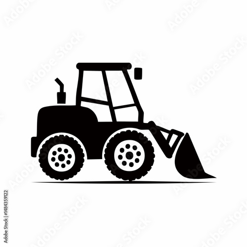 ホイールローダーの作業用ベクターアイコン