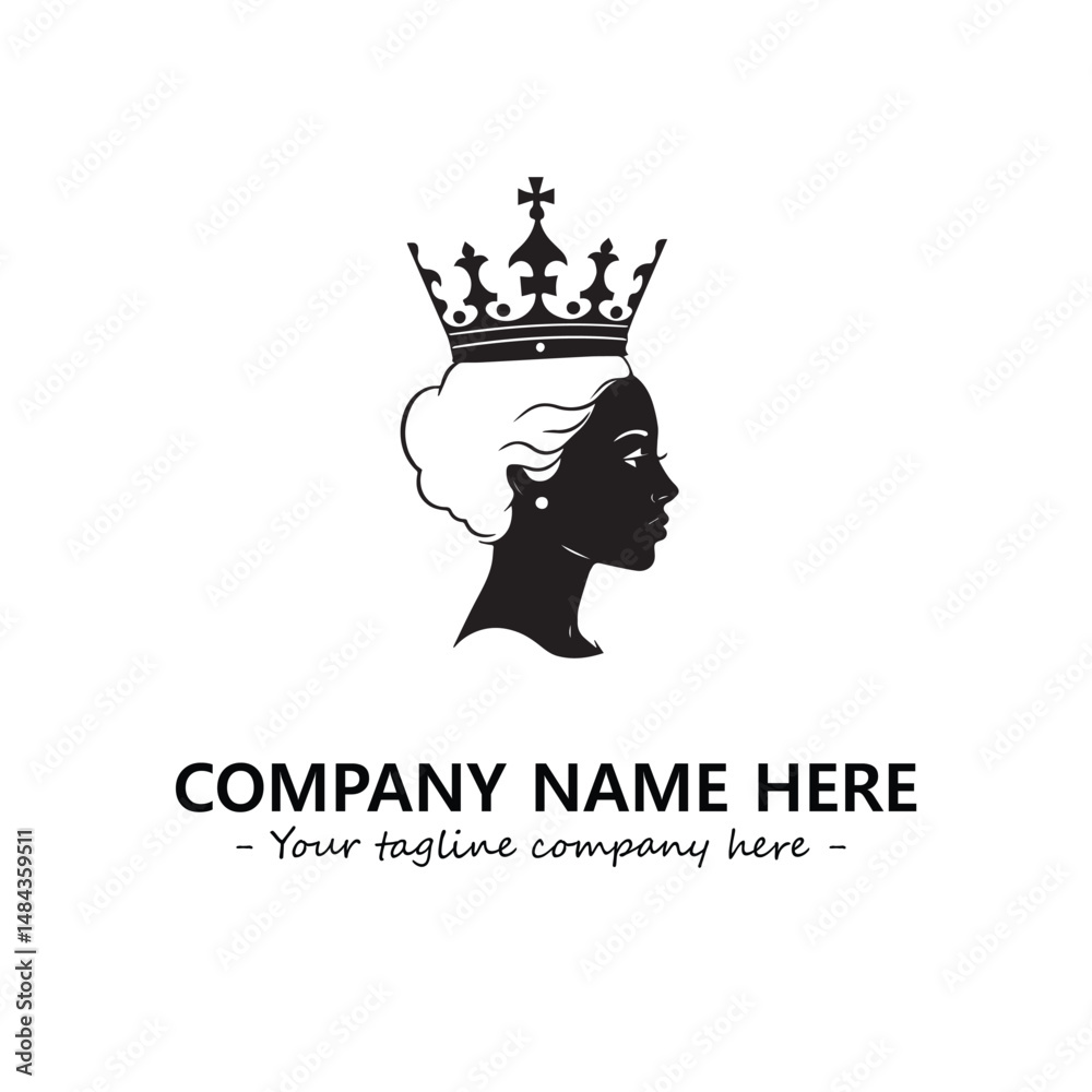 Fototapeta premium Head of queen logo company design vector illustration