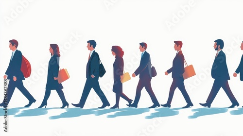 Business People Walking Commute  Office Workers  Team  Teamwork