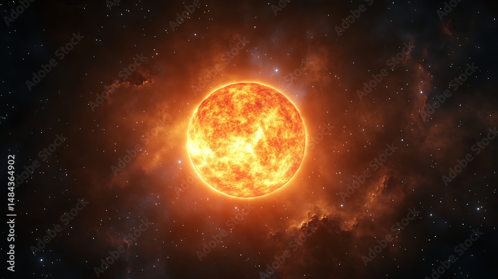 Fototapeta premium Hot star in space