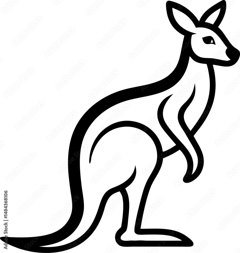 Fototapeta premium kangaroo vector illustration