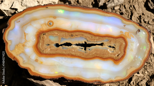 Opalized Petrified Wood Extreme Detail