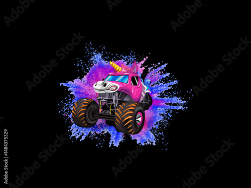 Monster Jam Sparkle Smash Stars Youth T-Shirt