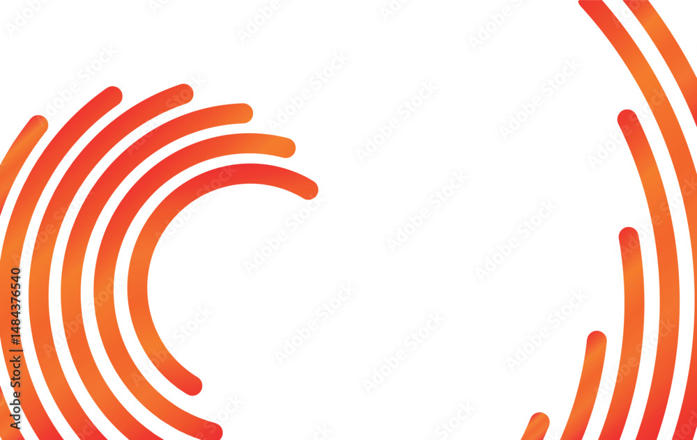 Obraz premium Dynamic vector and abstract design with orange, red colorful waves lines on dark background, creating curves visual effect. Modern vibrant art, digital backgrounds, website, business card, brochure.