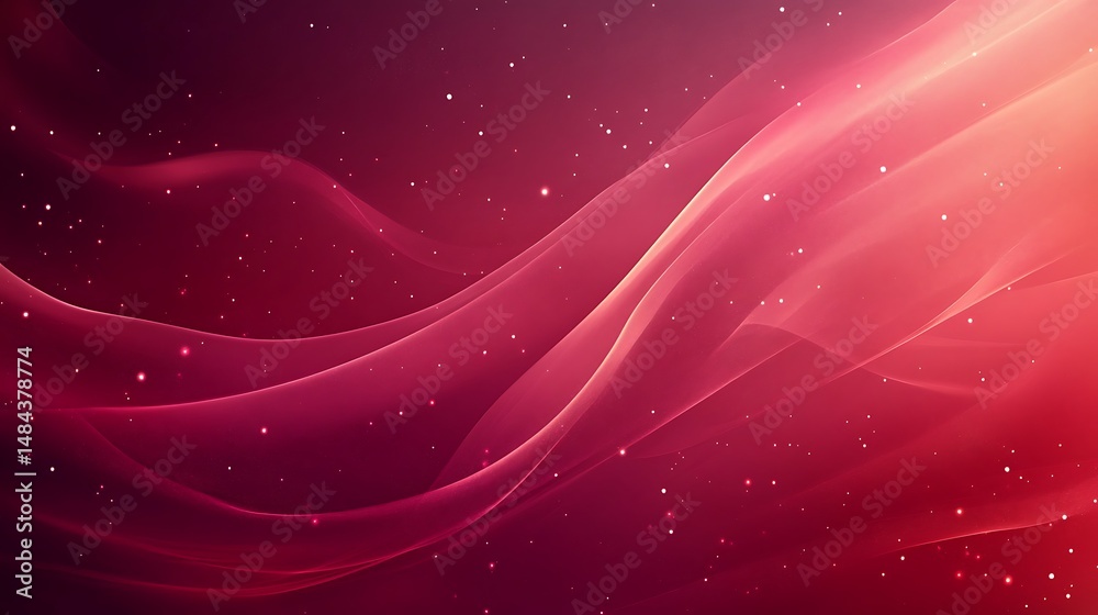 Obraz premium Abstract pink waves, sparkling dust