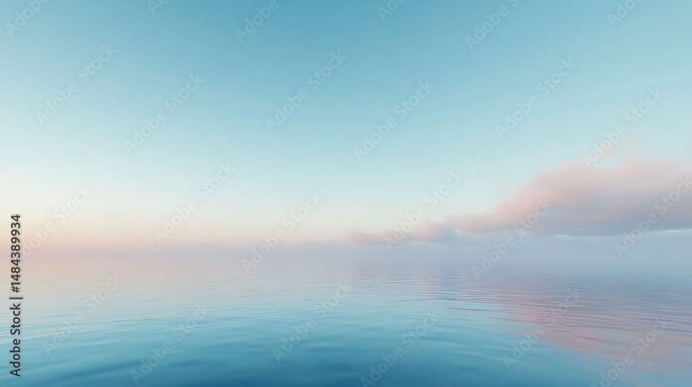 Obraz premium Pale sky over calm water