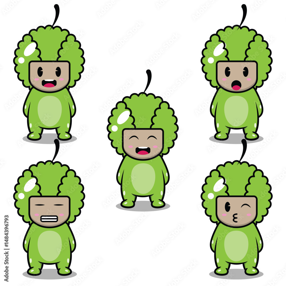 Obraz premium Custard Apple Fruit Emoji