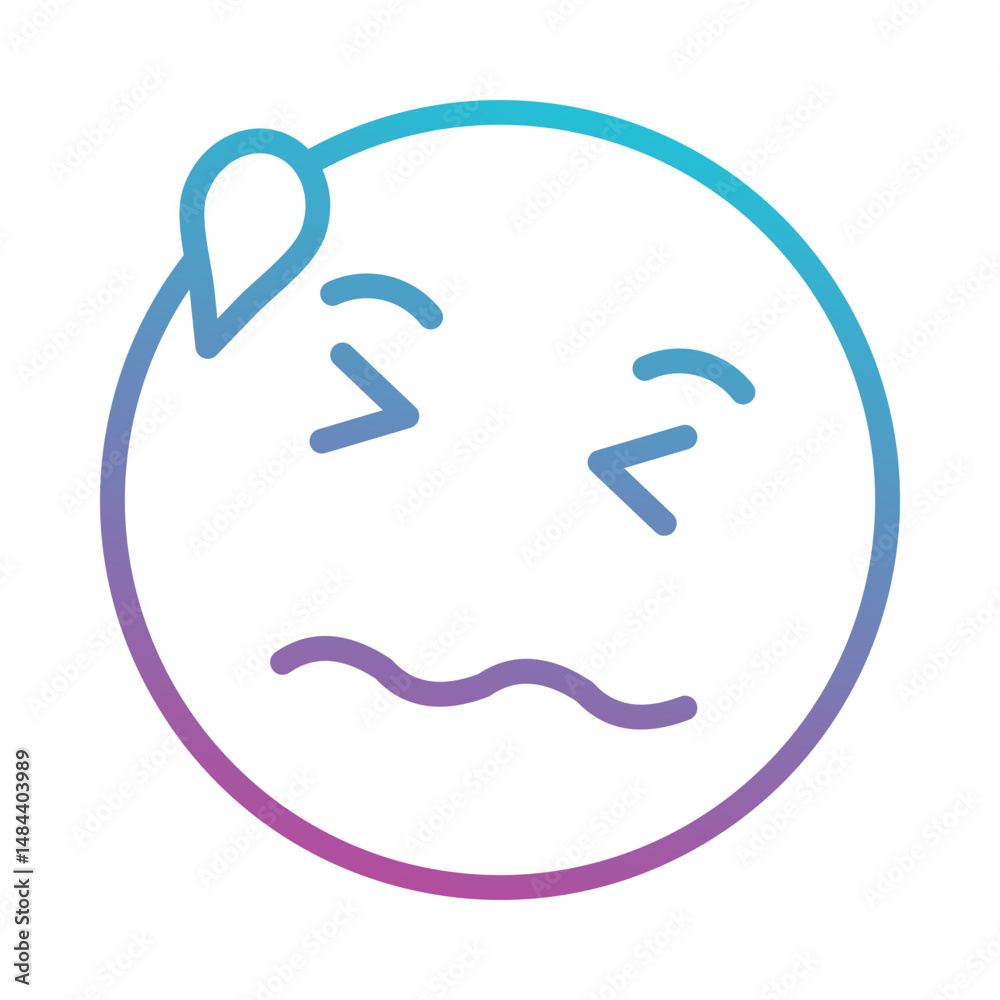 Obraz premium drunk emoji icon