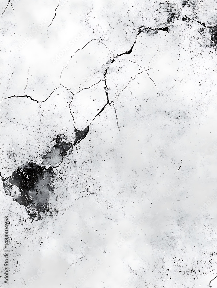 Obraz premium Cracked white surface texture