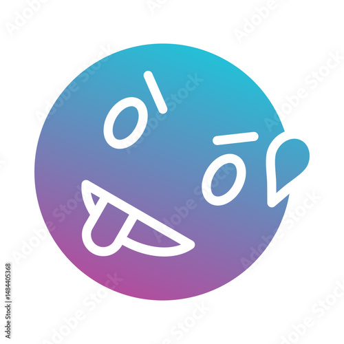 Crazy emoji icon 