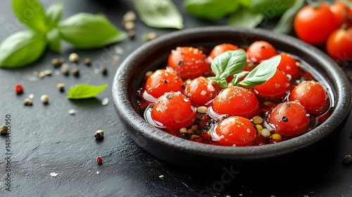 Marinated Cherry Tomatoes with Basil