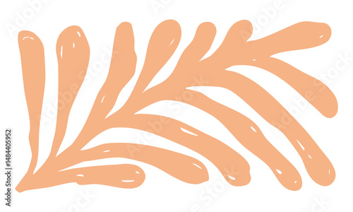 natural organic plant leaves trendy illustration