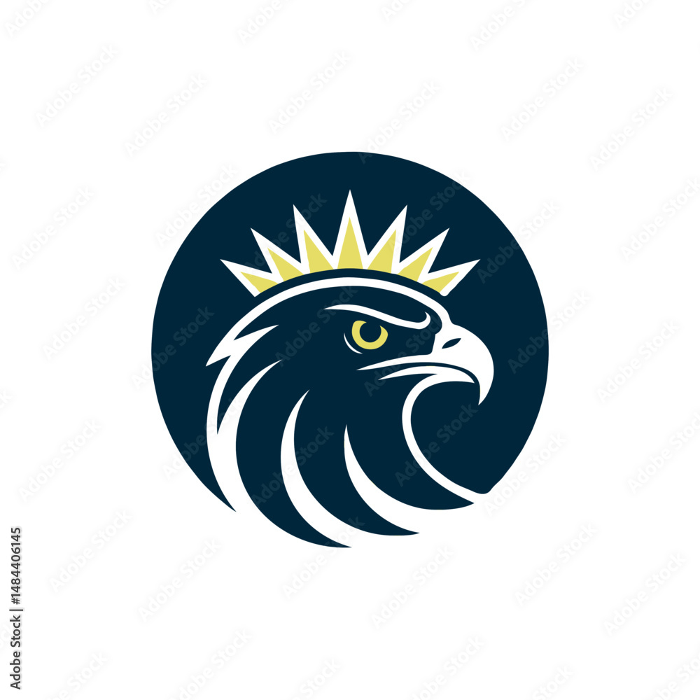 Obraz premium eagle head with Crown Logo