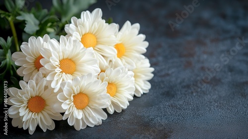 a bouquet of white chrysanthemum flowers