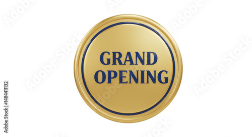 Grand Opening badge PNG – bold and festive label with 
