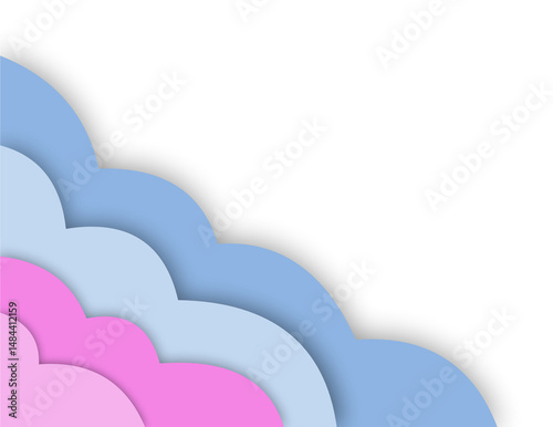 Cloud Paper Cut Corner Background