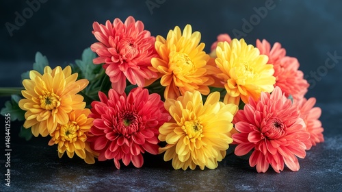 a bouquet of chrysanthemum flowers
