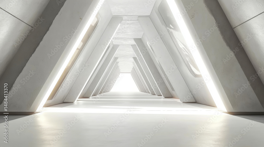 Obraz premium high technology modern space pathway. space shuttle pathway hallway