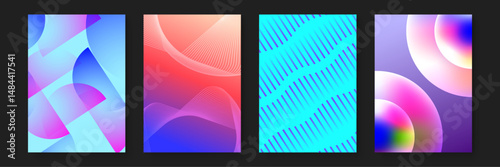 Collection of colorful abstract designs suitable for web backgrounds, print materials, digital art projects, and multimedia presentations. Eye catching and versatile.