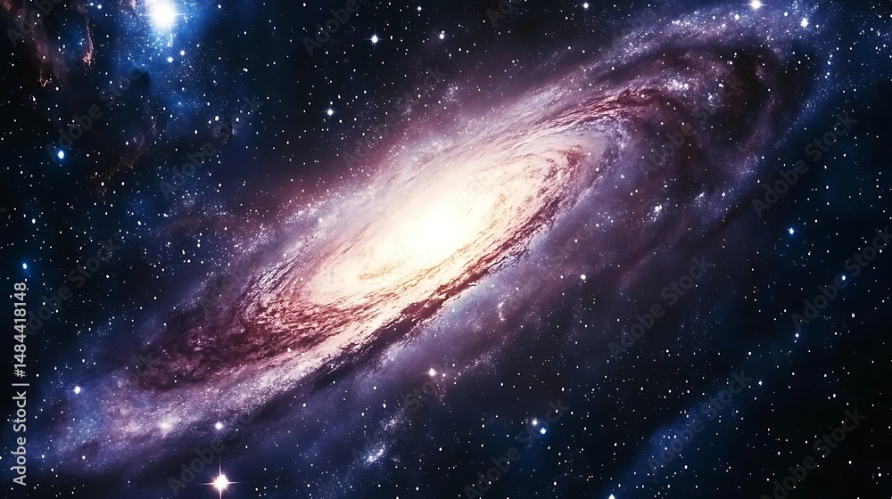 Obraz premium Spiral galaxy in outer space