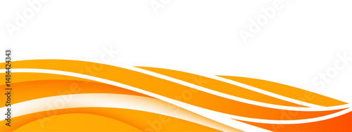 abstract orange banner background with waves and dynamic curve
