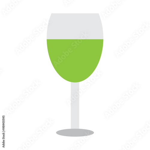 Wine Glass Vector Flat Icon Design