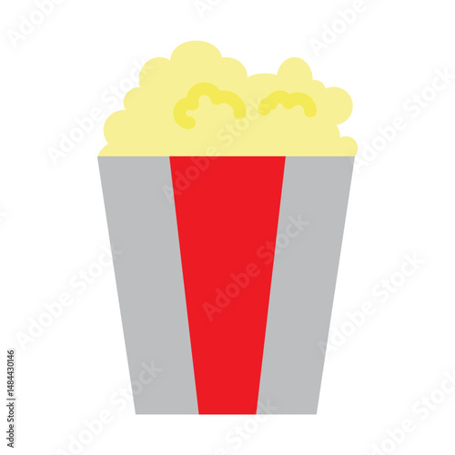Popcorn Vector Flat Icon Design