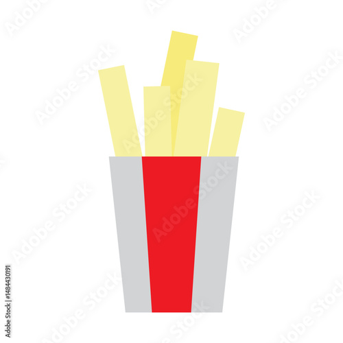 French Fries Vector Flat Icon Design