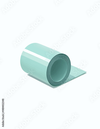 Minimalistic Cylinder Roll Light Blue Serene Modern Calmness