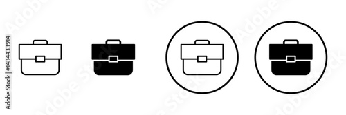 Briefcase icon vector. suitcase sign and symbol. luggage symbol.
