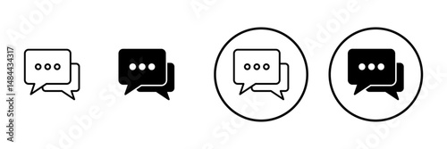 Chat icon vector. speech bubble sign and symbol. comment icon. message