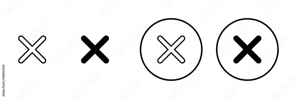 Obraz premium Close icon vector. Delete sign and symbol. cross sign