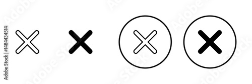 Close icon vector. Delete sign and symbol. cross sign