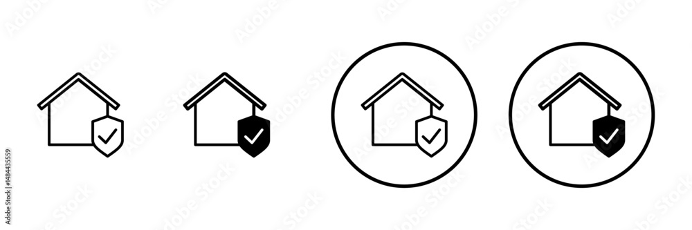 Fototapeta premium home insurance icon vector. home protection sign and symbol