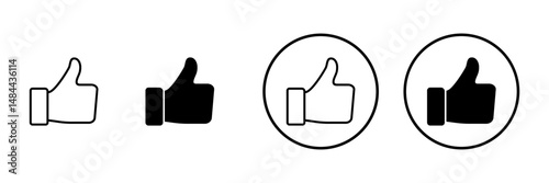 Like icon vector. Thumbs up sign and symbol. Hand like