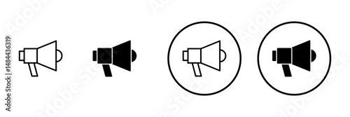 Megaphone icon vector. Loudspeaker sign and symbol