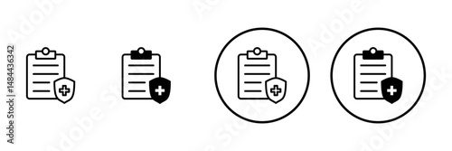 Medical insurance icon vector. health insurance sign and symbol