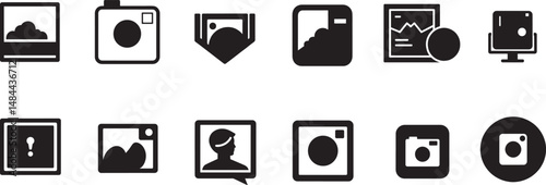 add photo and digital camera vector icon.. Part of a big icon set family.