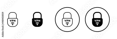 Vpn icon vector. Private network sign and symbol. virtual private network icon.