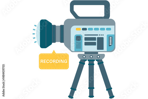 Professional camera and tripod