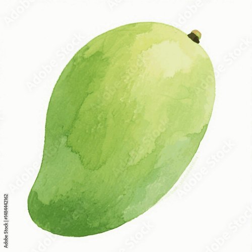 Juice & Brushstrokes mango isolated watercolor vector illustration svg