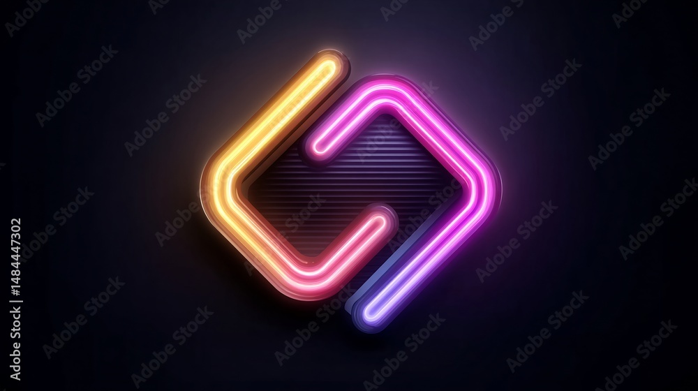 Illuminating Interlock: A dynamic glow effect with interconnected geometric frames Illuminating Interlock: A dynamic glow effect with interconnected geometric frames